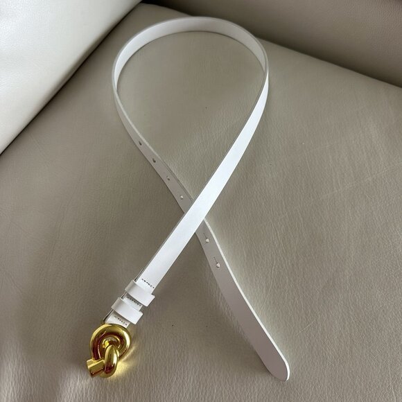 NEW SOURCE UNKNOWN BELT WHITE GOLD - Picture 1 of 7